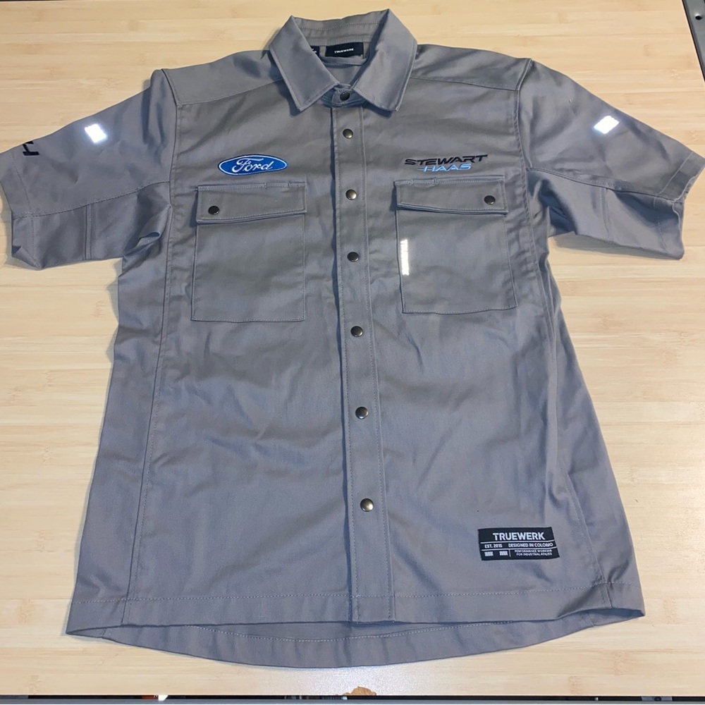 Stewart-Haas Ford Racing Team Mechanic Snap Shirt NASCAR Truewerk Small